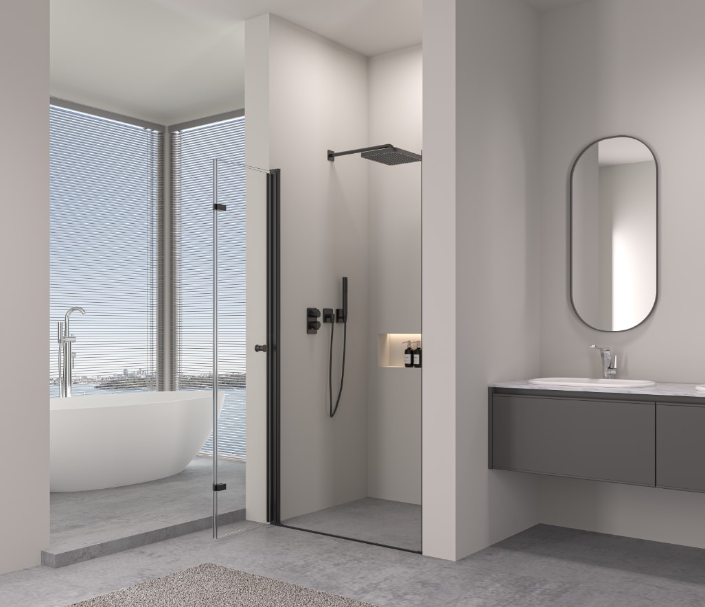 ErgaBerlinShowerDoorBlack-1